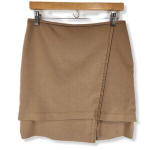 White House Black Market Pencil Skirt‎ 0 Khaki Tan Layered Asymmetrical Hem